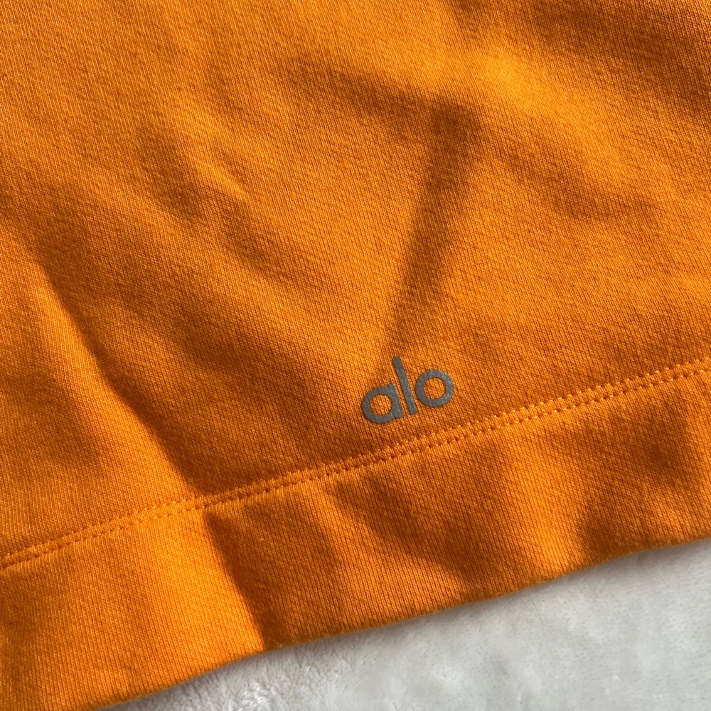Cropped orange alo hoodie sweatshirt